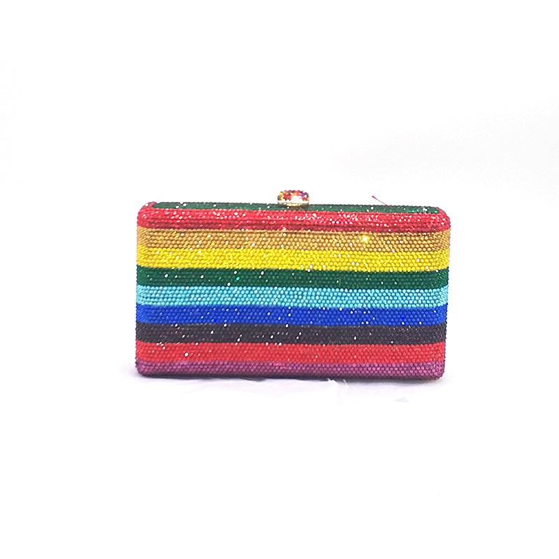 Multicolor Stripes Clutch