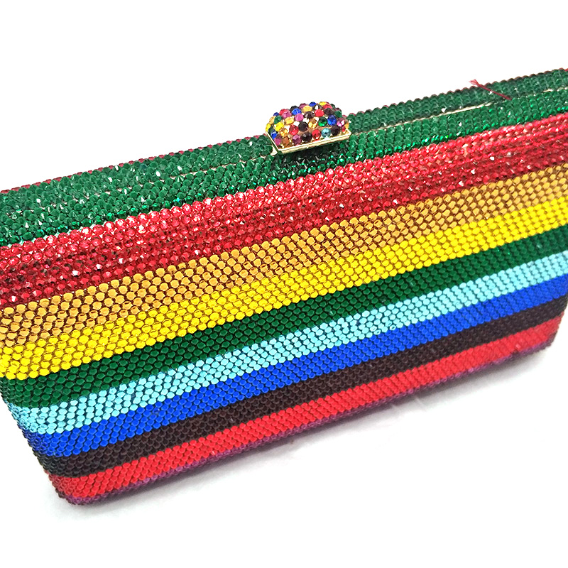 Multicolor Stripes Clutch