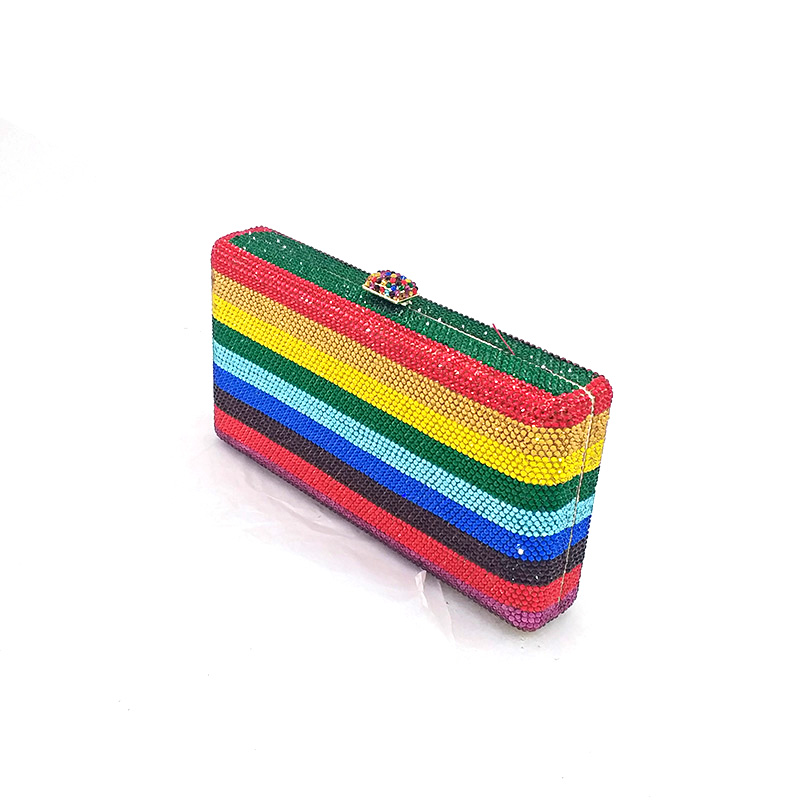 Multicolor Stripes Clutch