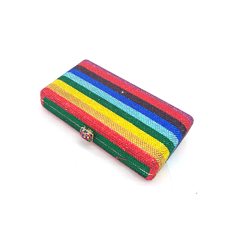 Multicolor Stripes Clutch