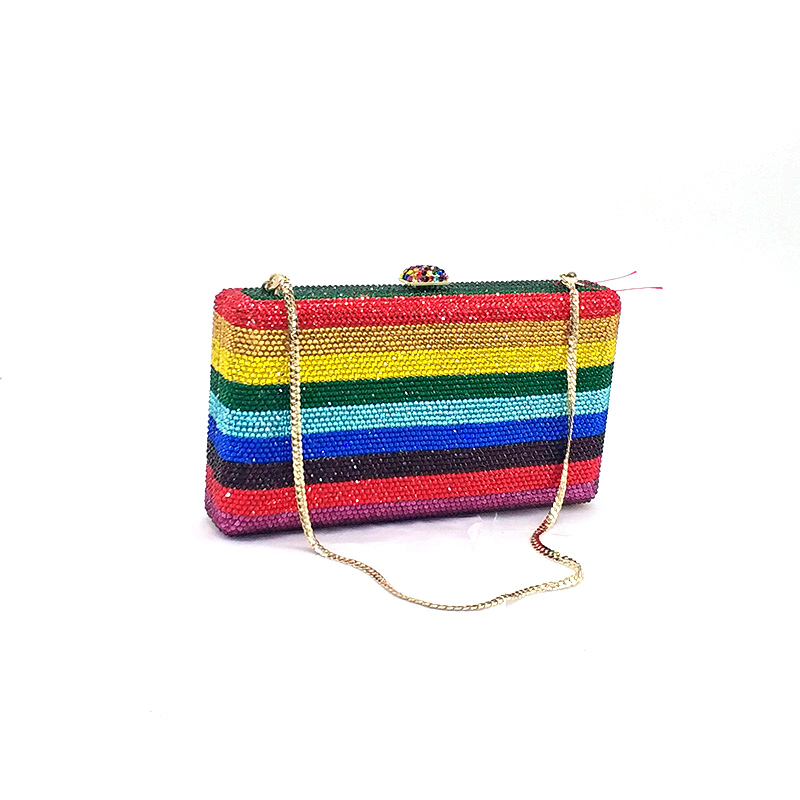 Multicolor Stripes Clutch