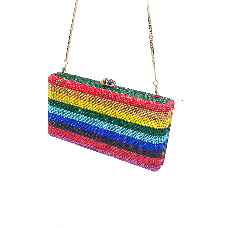 Multicolor Stripes Clutch