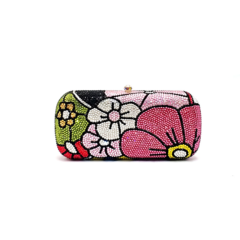 Cartoon Flower Crystal Clutch