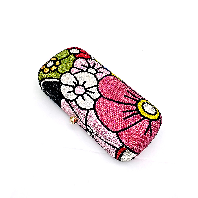 Cartoon Flower Crystal Clutch