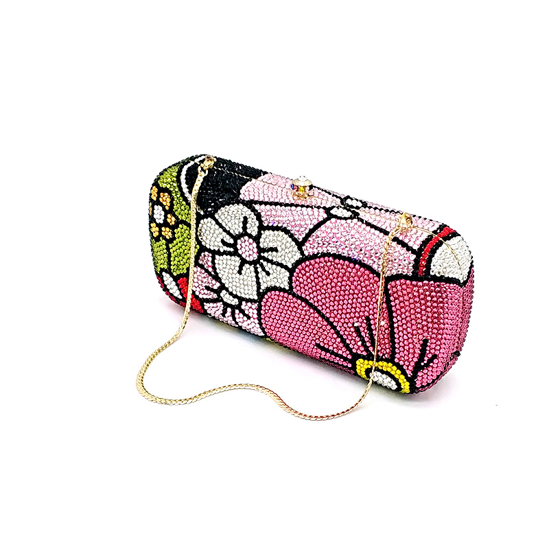 Cartoon Flower Crystal Clutch