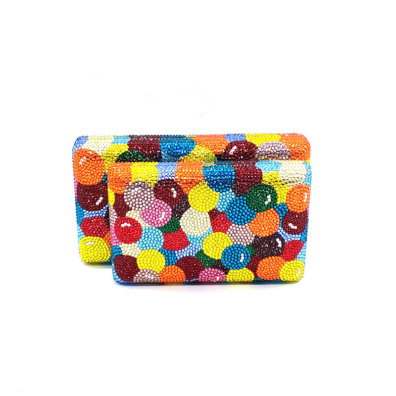 Colored Polka Dot Clutch