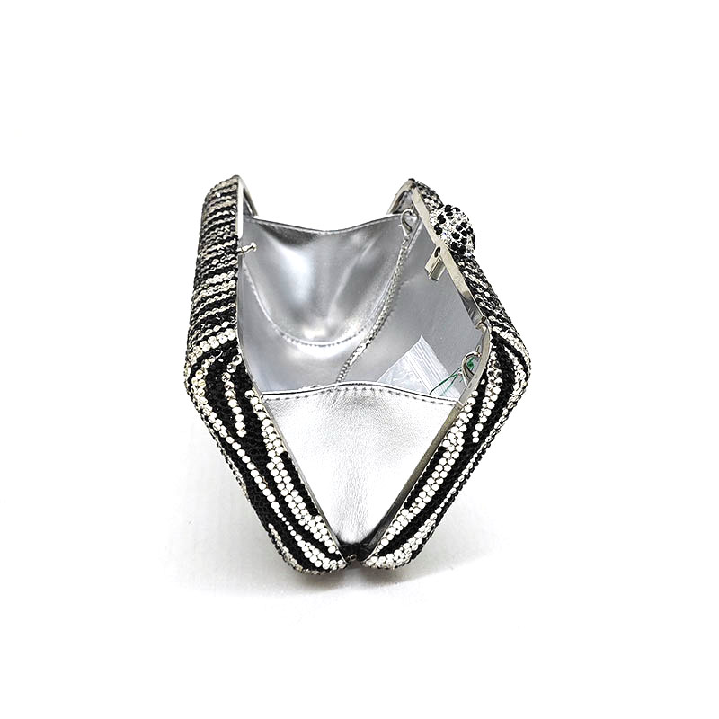 Zebra Print Crystal Clutch