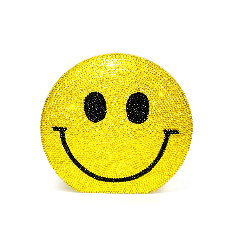 Smile Face Crystal Clutch