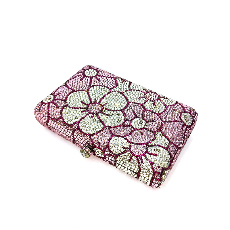  Pink Flora Crystal Clutch 