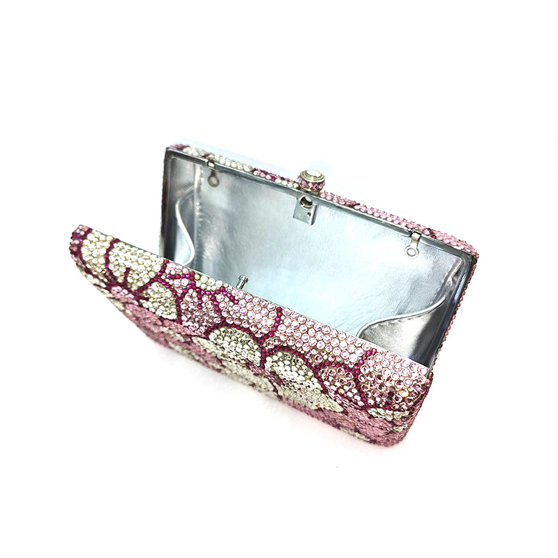  Pink Flora Crystal Clutch 
