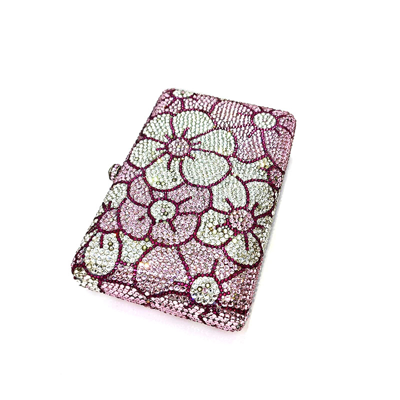  Pink Flora Crystal Clutch 