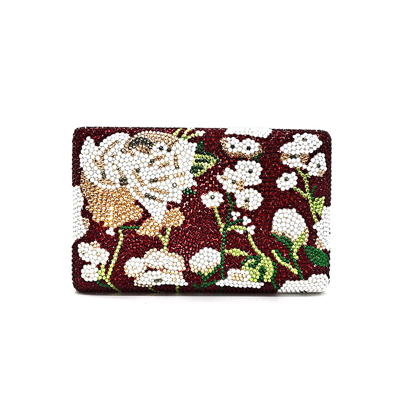 Embellished Floral Clutch