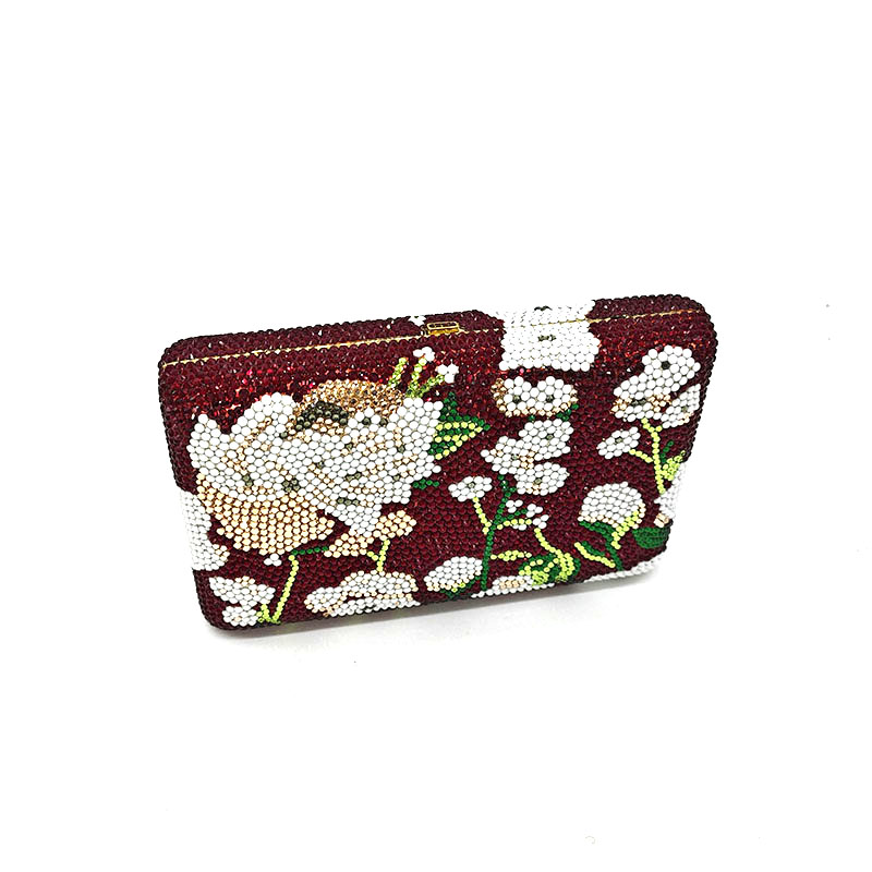 Embellished Floral Clutch