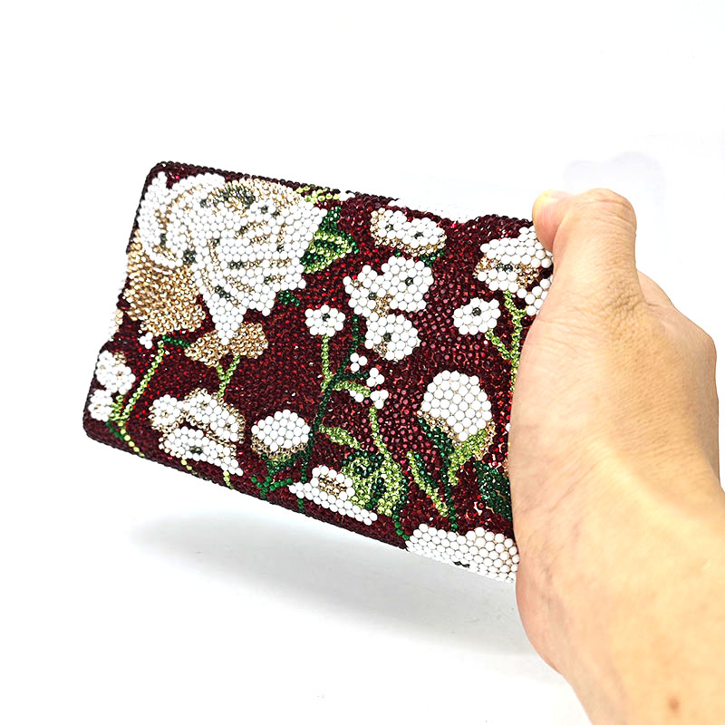 Embellished Floral Clutch