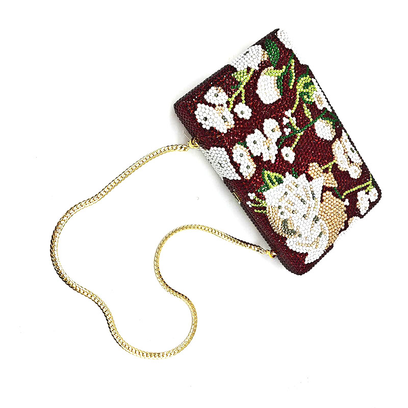Embellished Floral Clutch