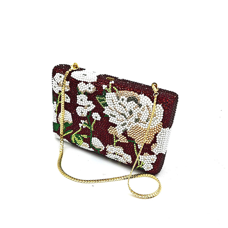 Embellished Floral Clutch