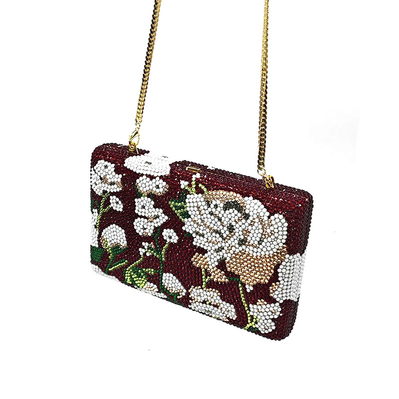 Embellished Floral Clutch