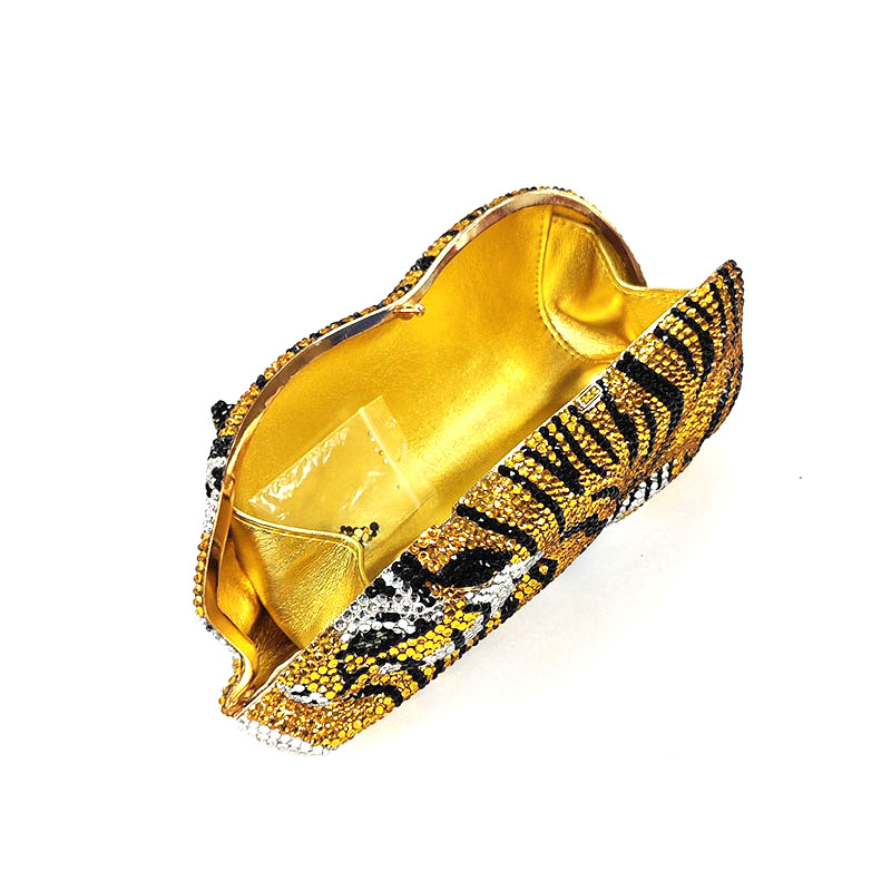 Fierce crystal tiger clutch