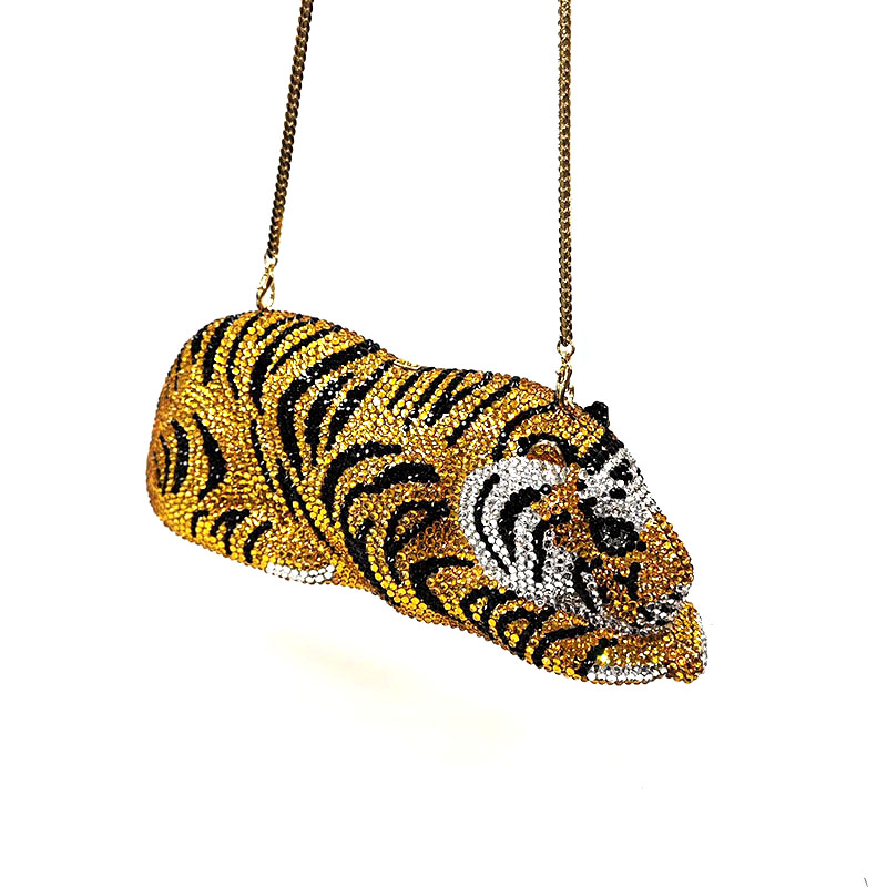 Fierce crystal tiger clutch