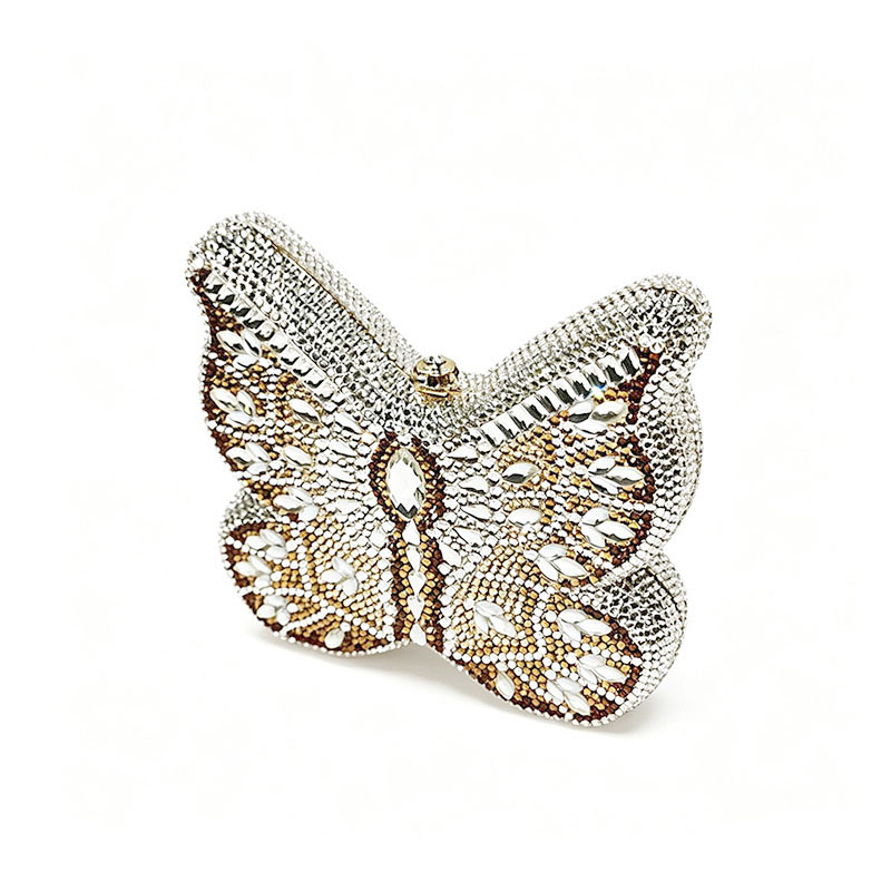 Classical Butterfly Rhinestone Clutch