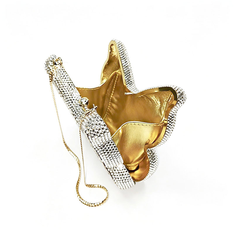 Classical Butterfly Rhinestone Clutch