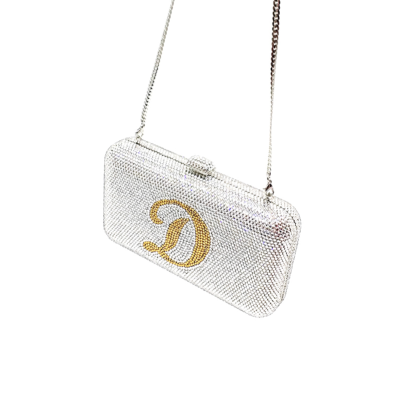 Letter Crystal Clutch