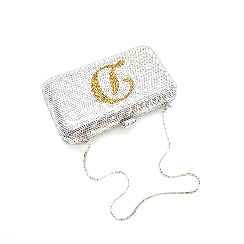 Letter Crystal Clutch