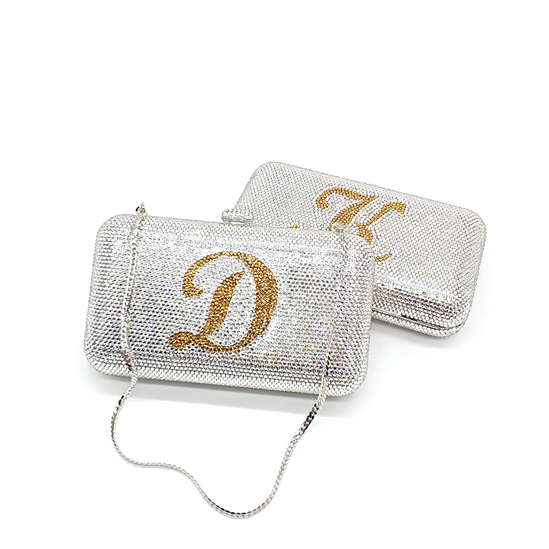 Letter Crystal Clutch
