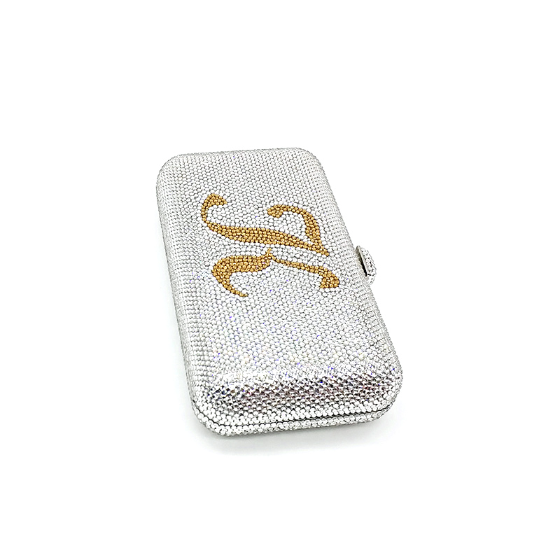 Letter Crystal Clutch
