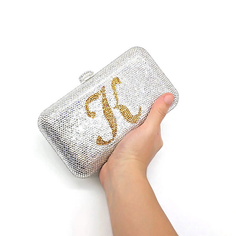 Letter Crystal Clutch