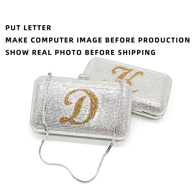 Letter Crystal Clutch