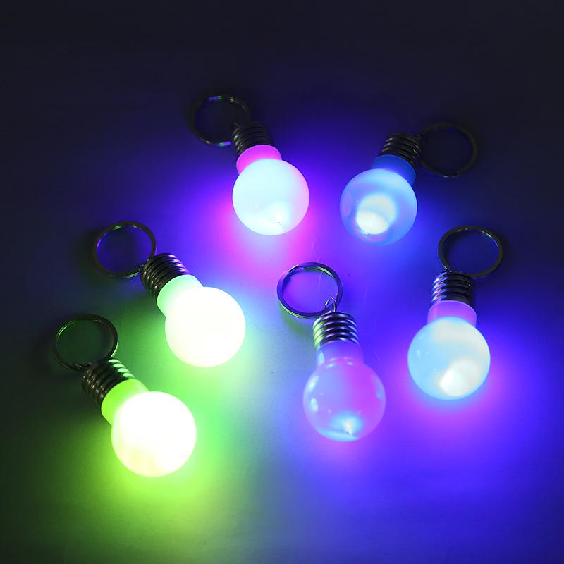 Mini Luminous Bulb Lamp Key Chain