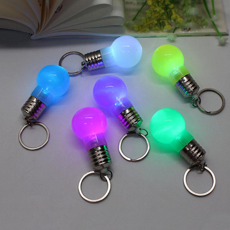 Mini Luminous Bulb Lamp Key Chain
