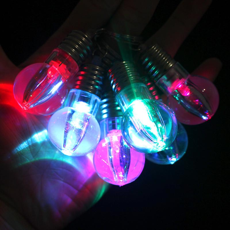 Mini Luminous Bulb Lamp Key Chain