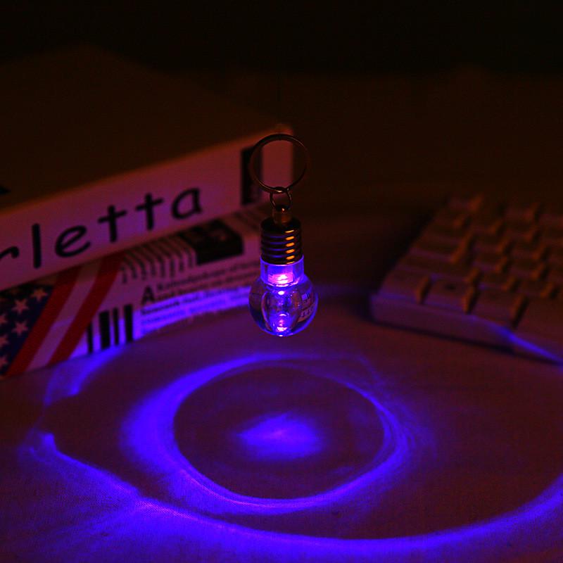 Mini Luminous Bulb Lamp Key Chain