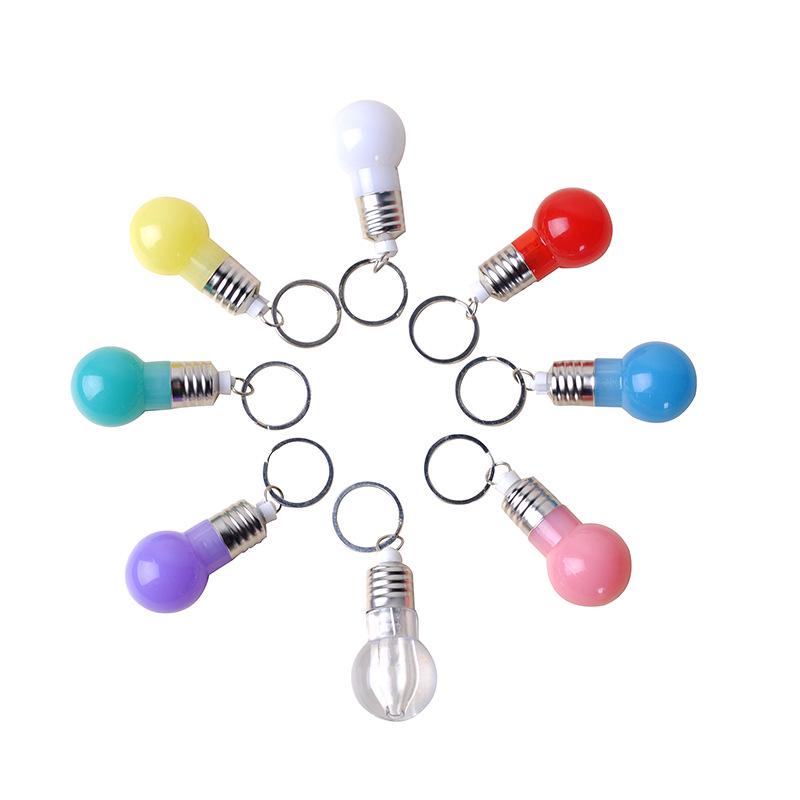 Mini Luminous Bulb Lamp Key Chain