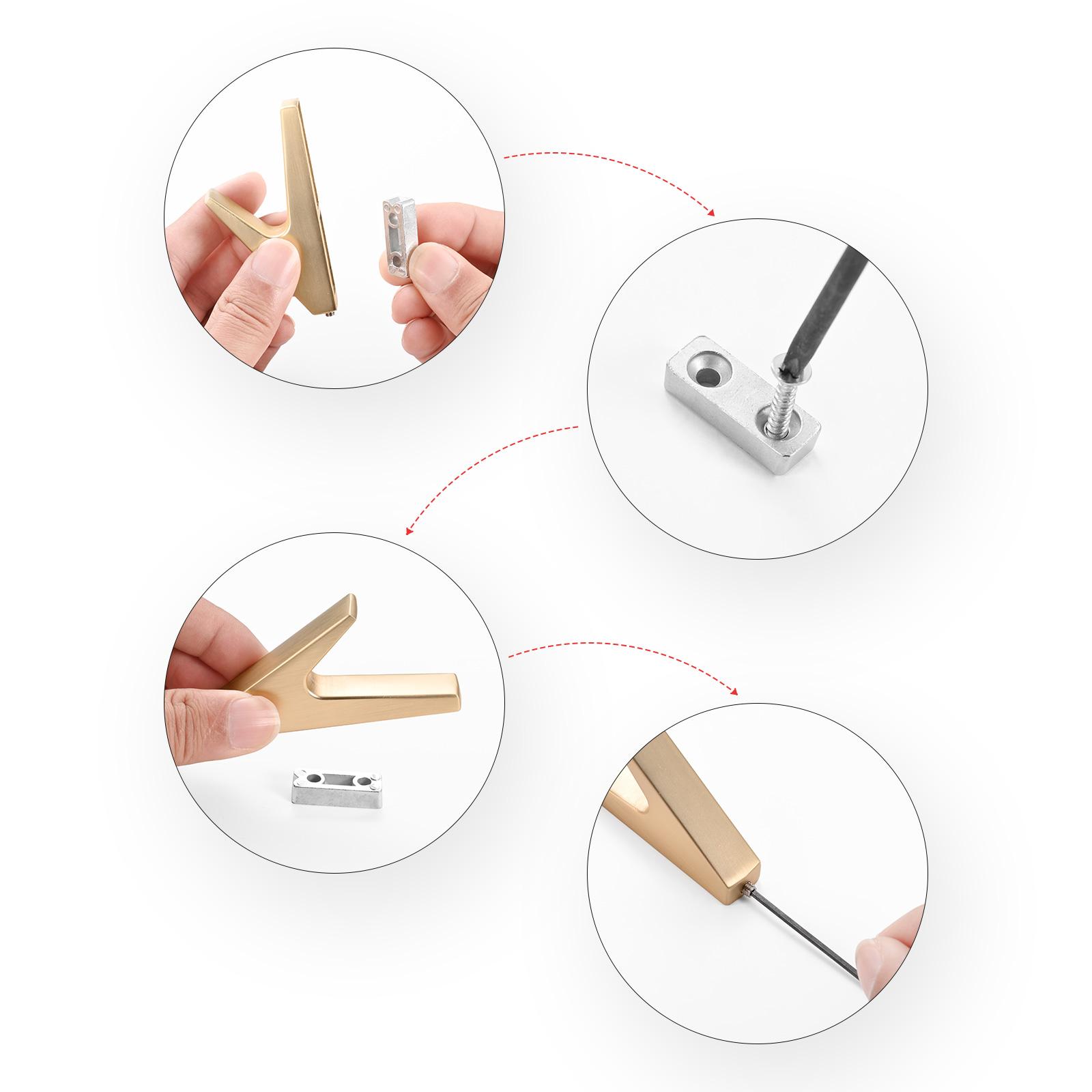 Sarihosy 5pcs Creative Matte Bathroom Wall Hooks