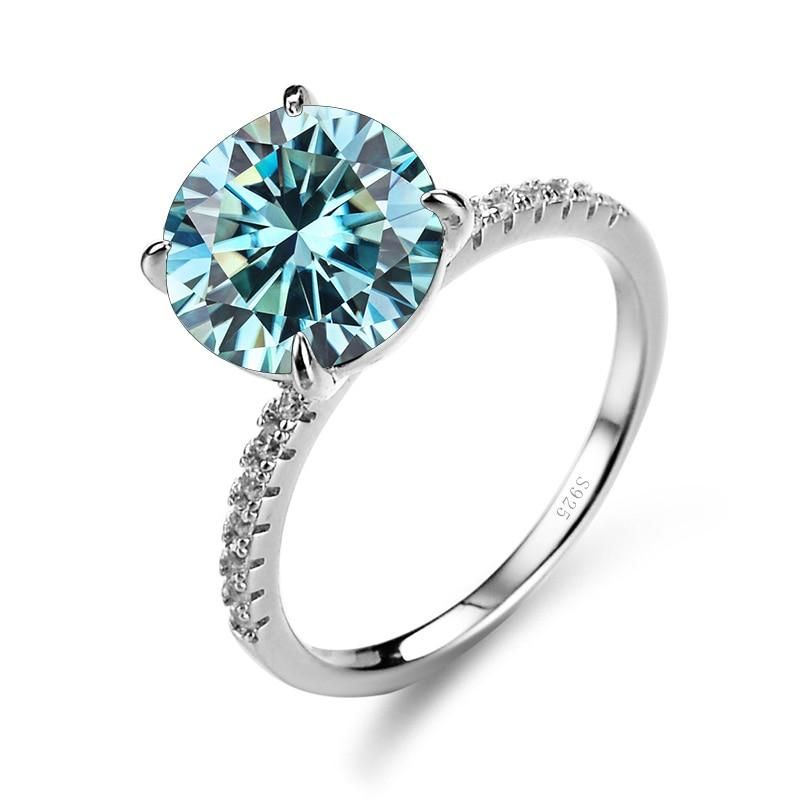 Men's 2 Carat Moissanite Engagement Ring In Silver