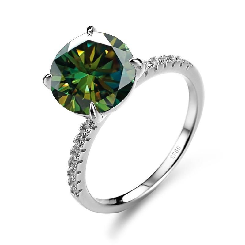 Men's 2 Carat Moissanite Engagement Ring In Silver