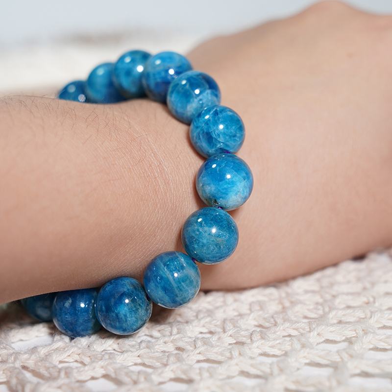 Blue Apetite Bracelets For Uniset Natural Healing Third Eye $ Throat chakra Crystal Stone For Future Medetation