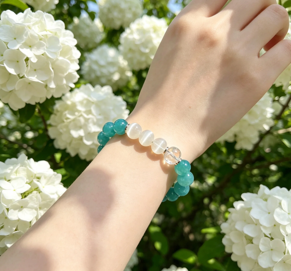 Mediterranean Mint Amazonite & Selenite Bracelet