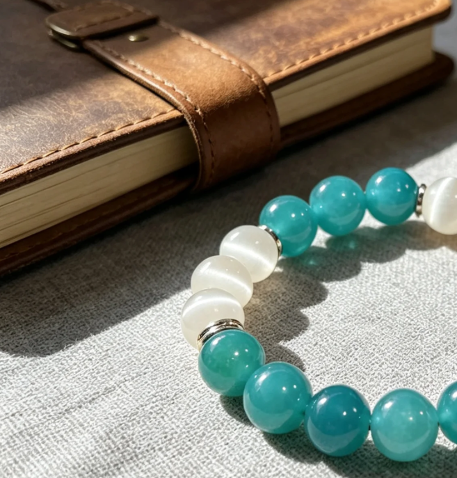 Mediterranean Mint Amazonite & Selenite Bracelet