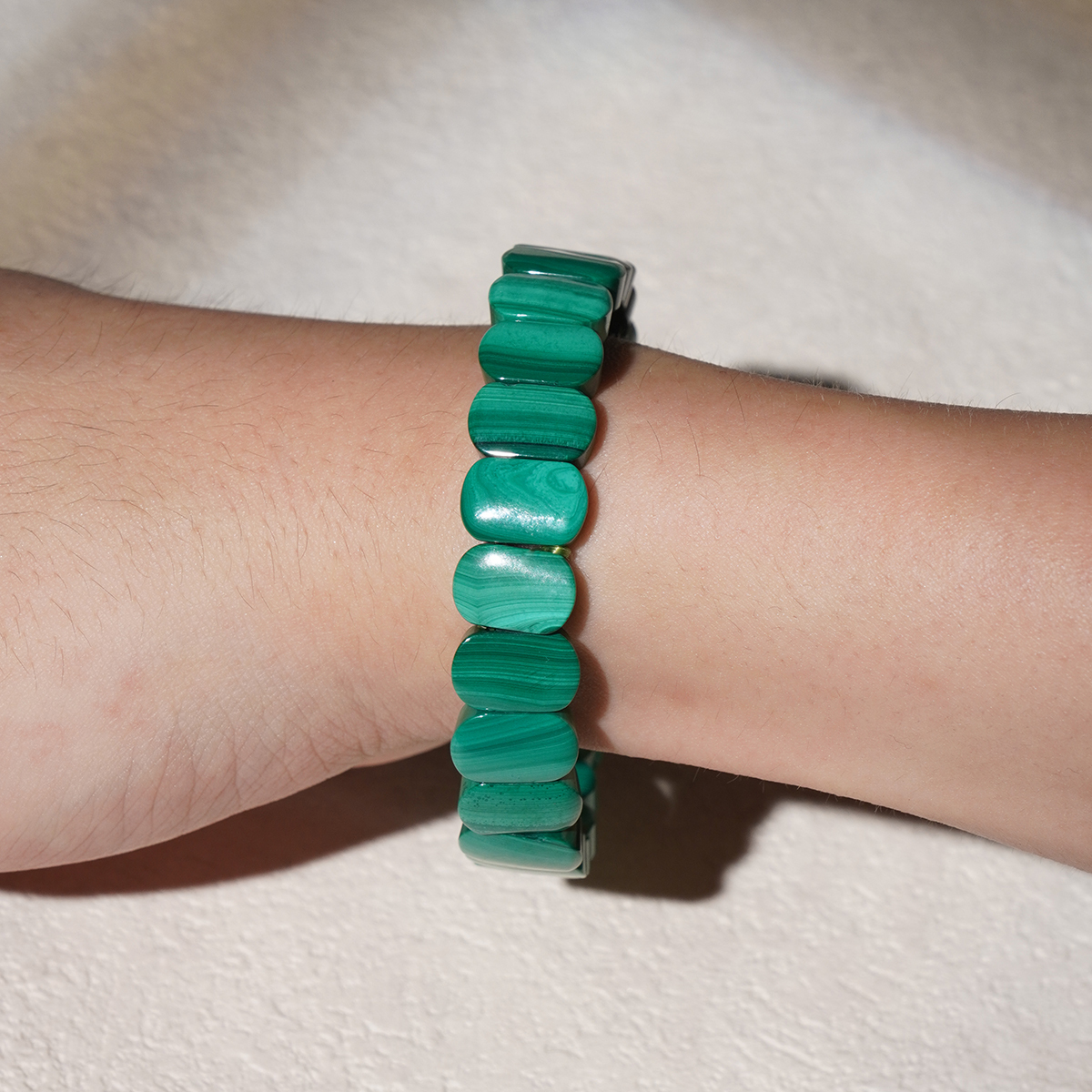 (Oval) Malachite Soft Bangle Crystal Bracelets