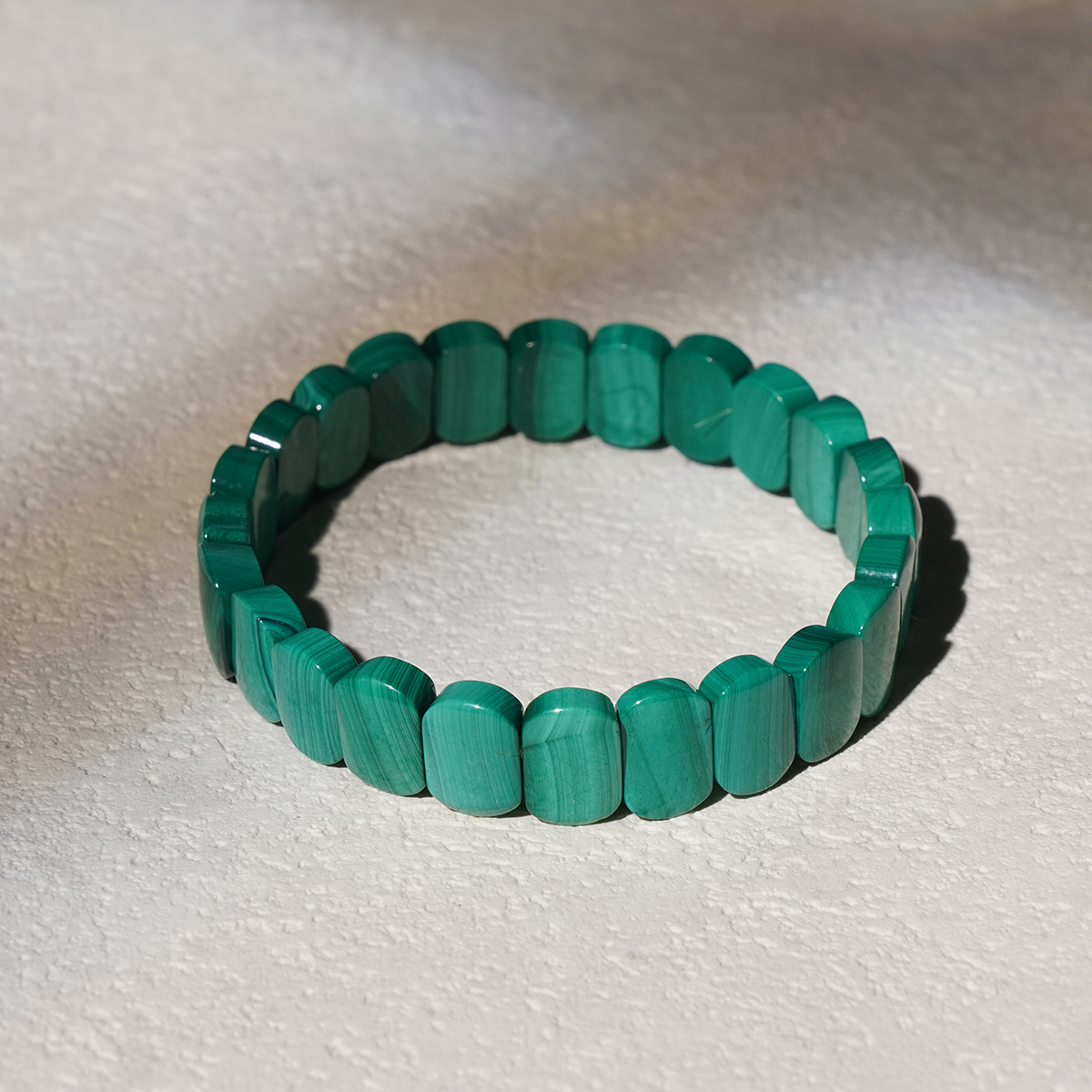 (Oval) Malachite Soft Bangle Crystal Bracelets