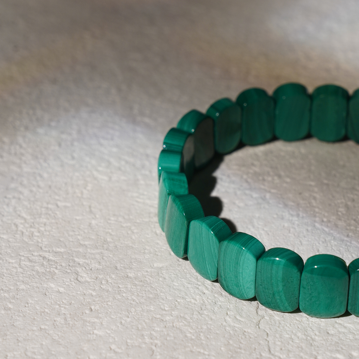 (Oval) Malachite Soft Bangle Crystal Bracelets