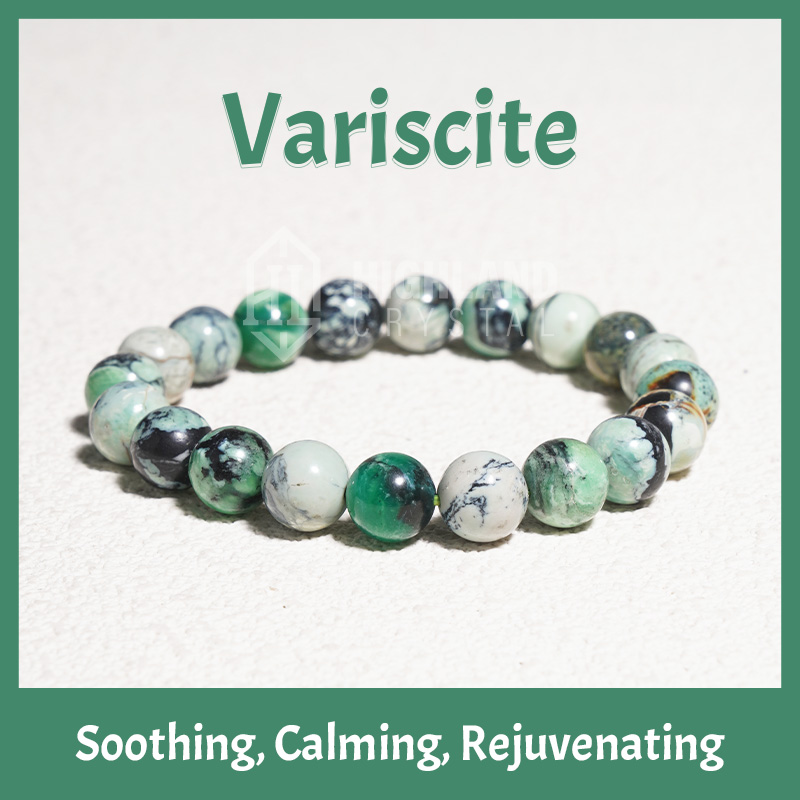  Variscite Crystal Bracelets - Soothing, Calming, Rejuvenating
