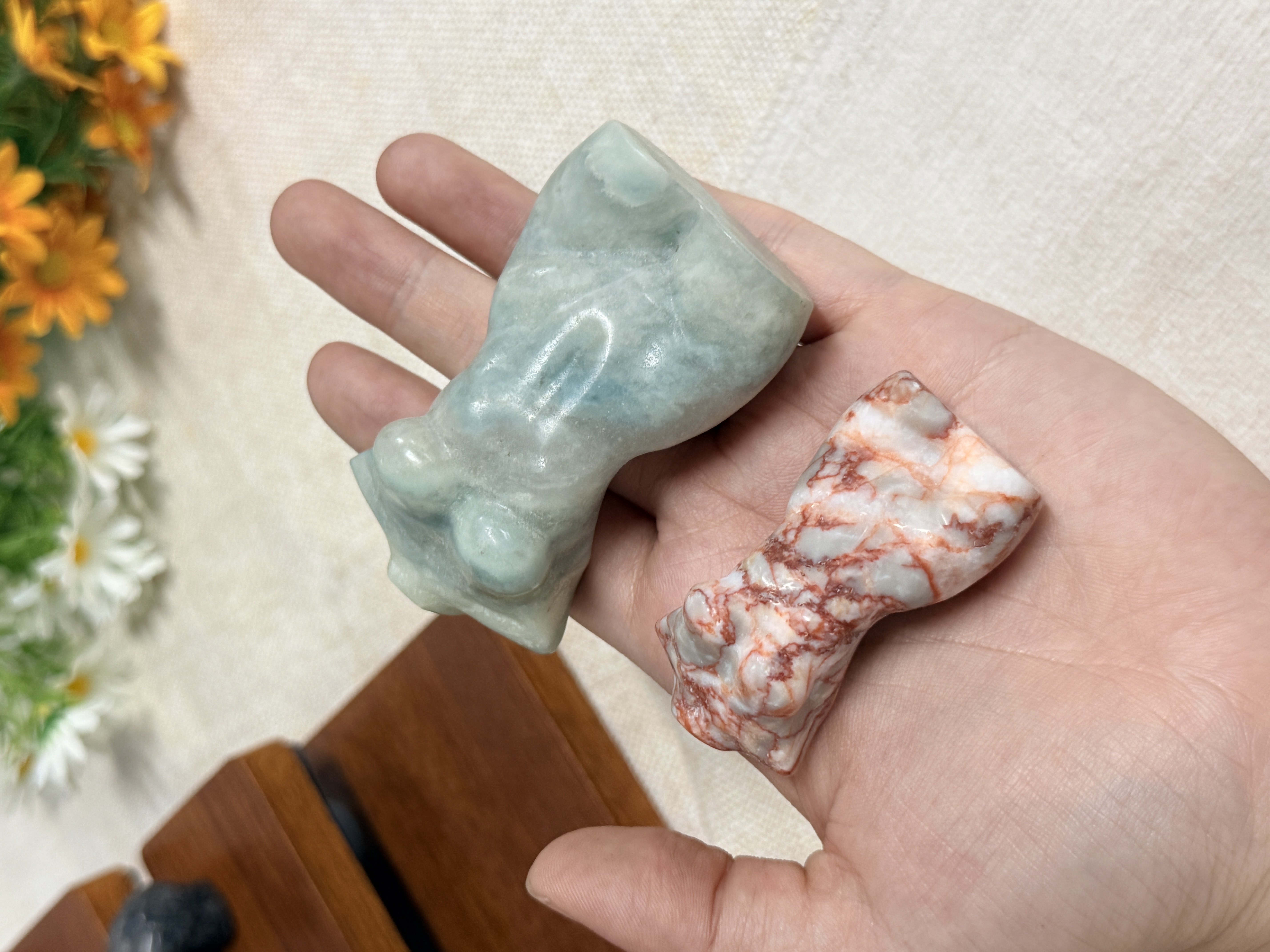 Gemstone Female Body Figurine – Large or Small Machine-Carved Goddess Torso Decor