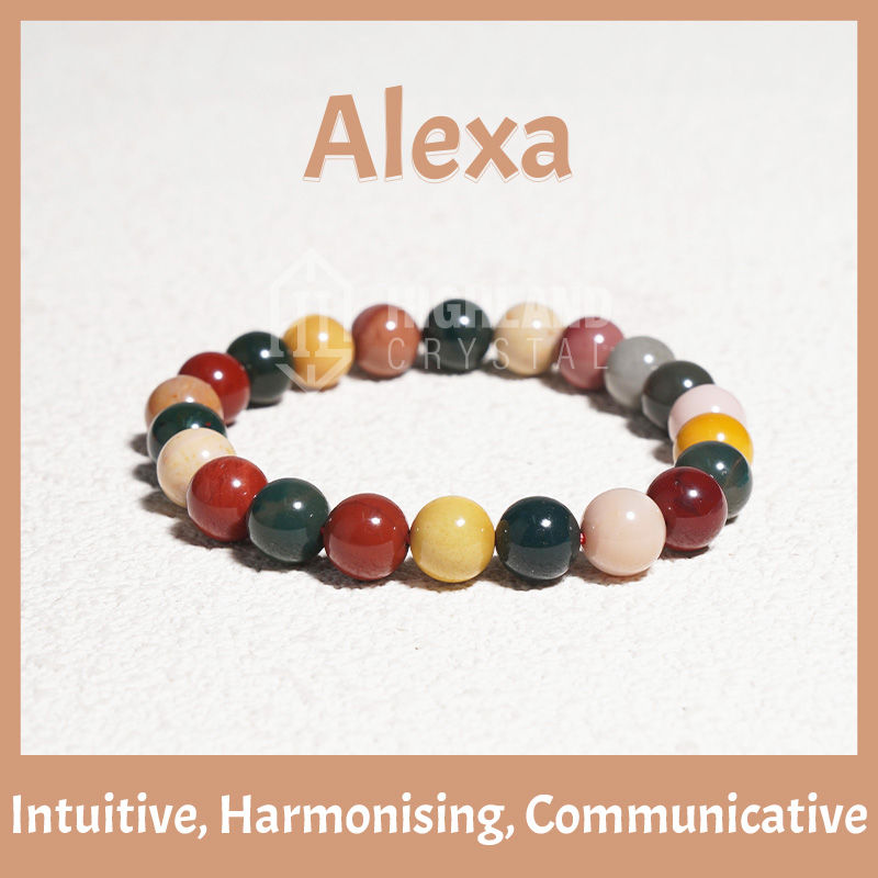 Alexa Crystal Stretch Bracelet - Intuitive Harmonising Communicative