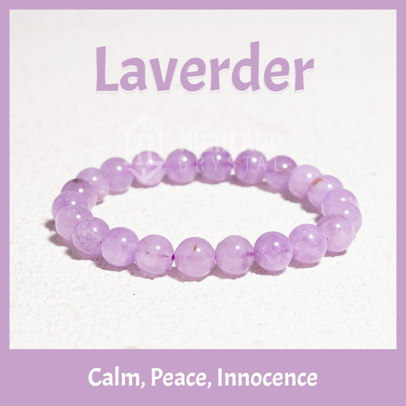  Laverder Crystal Bracelets -  Calm Peace Innocenc
