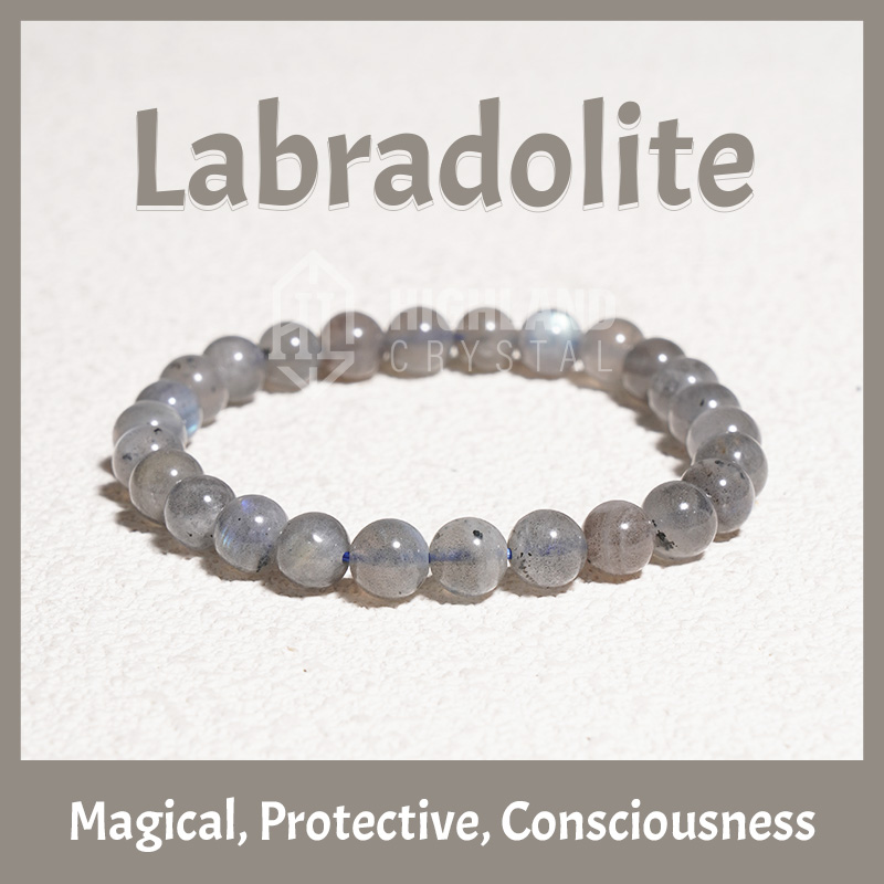 Labradorite Crystals bracelets 8mm 10mm 12mm